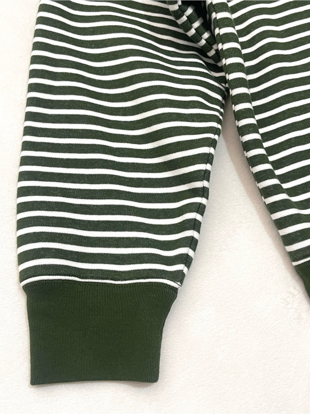 J.Crew Women's Striped Crewneck Sweater in Dark Green and White Size Medium - Picture 3 of 16